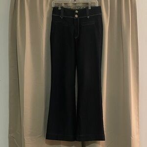 Classic Dark Blue Denim Rich and Skinny Jeans  Women's wide leg Jeans